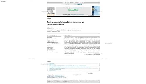 Sorting on graphs by adjacent swaps using permutation groups